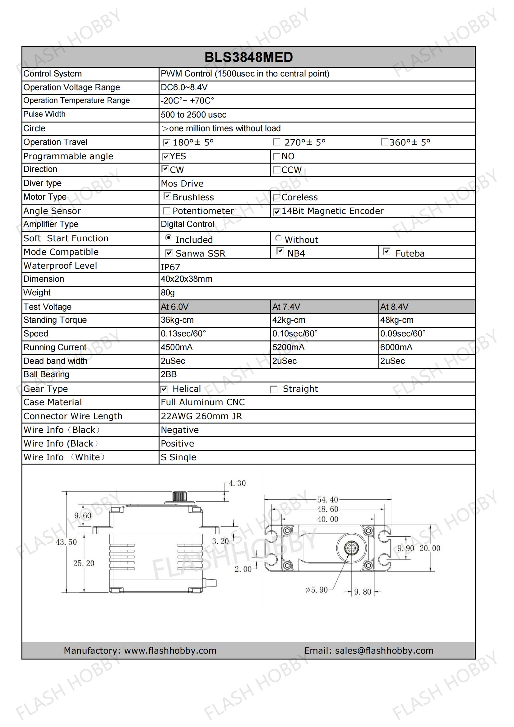 BLS3848MED 48KG Fırçasız Servo