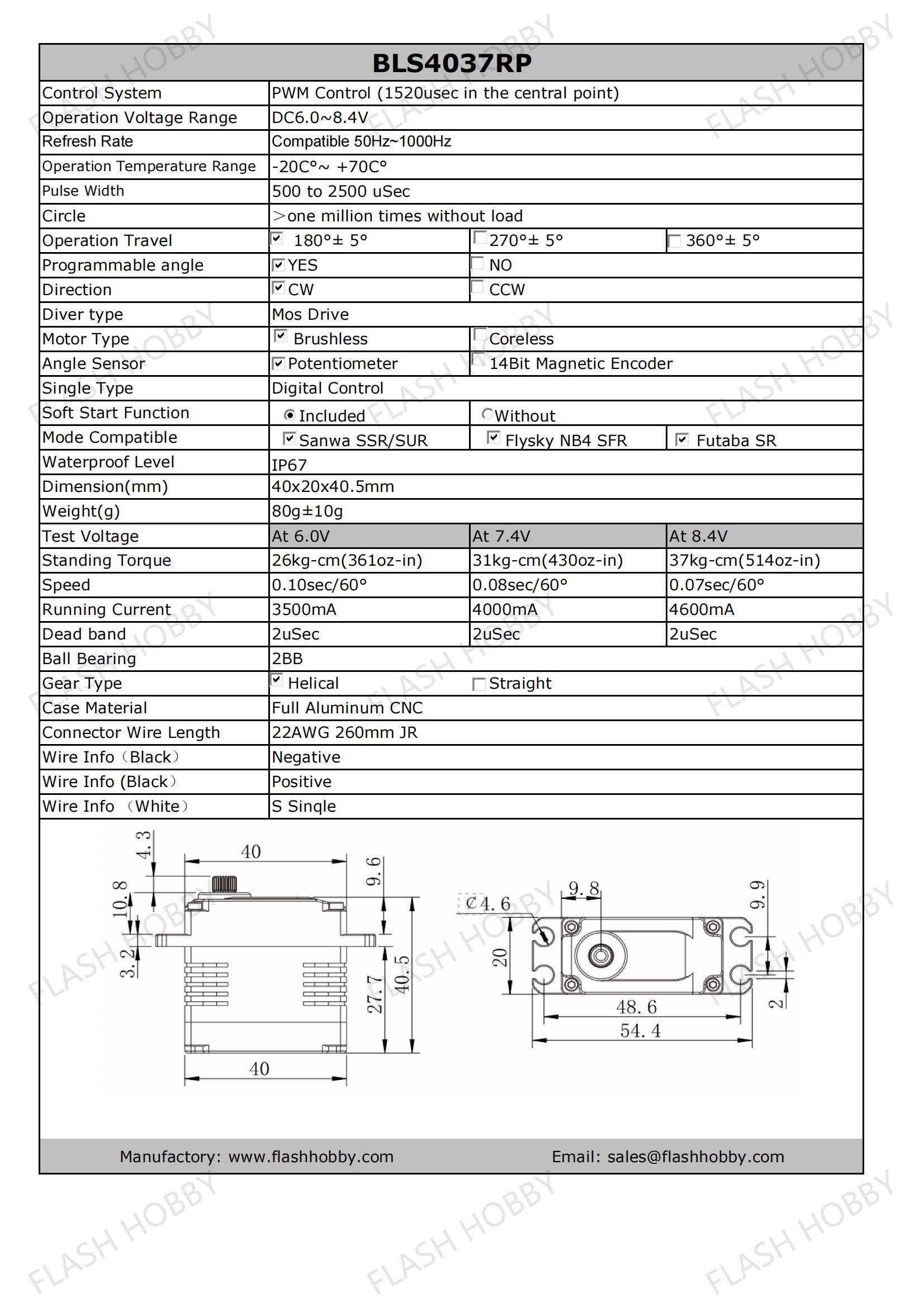 BLS4037RP 37KG Fırçasız Servo