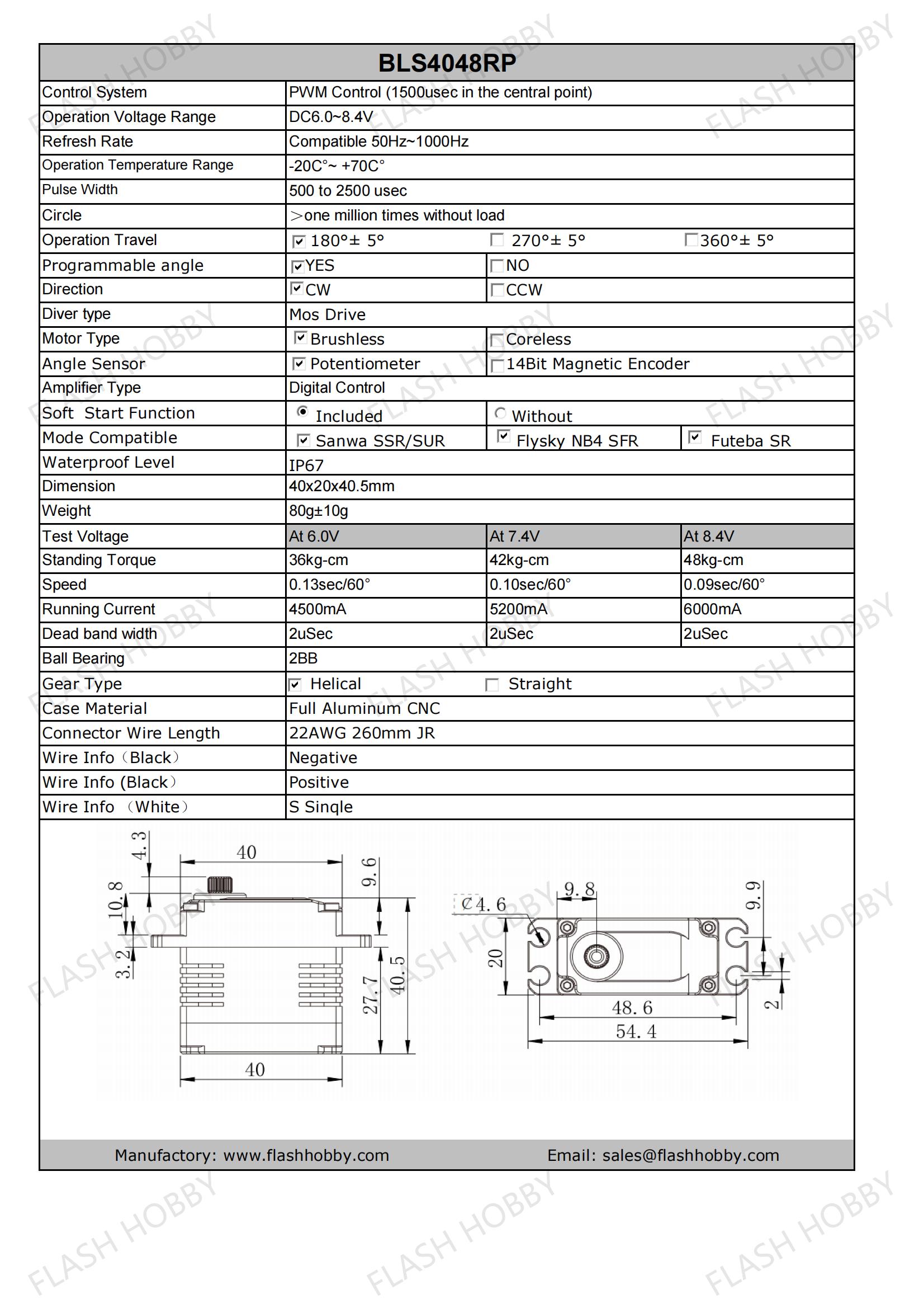 BLS4048RP 48KG Fırçasız Servo